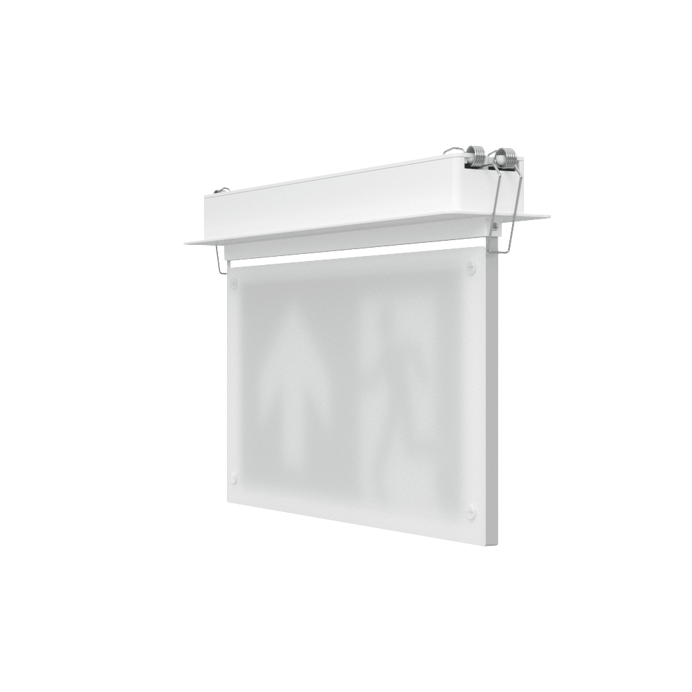 EDGE Recessed Ceiling Exit Running Man Sign Light | LED 3W 200lm | 6000K Daylight White | IP20 | 3hr Emergency Function - LightHub Direct