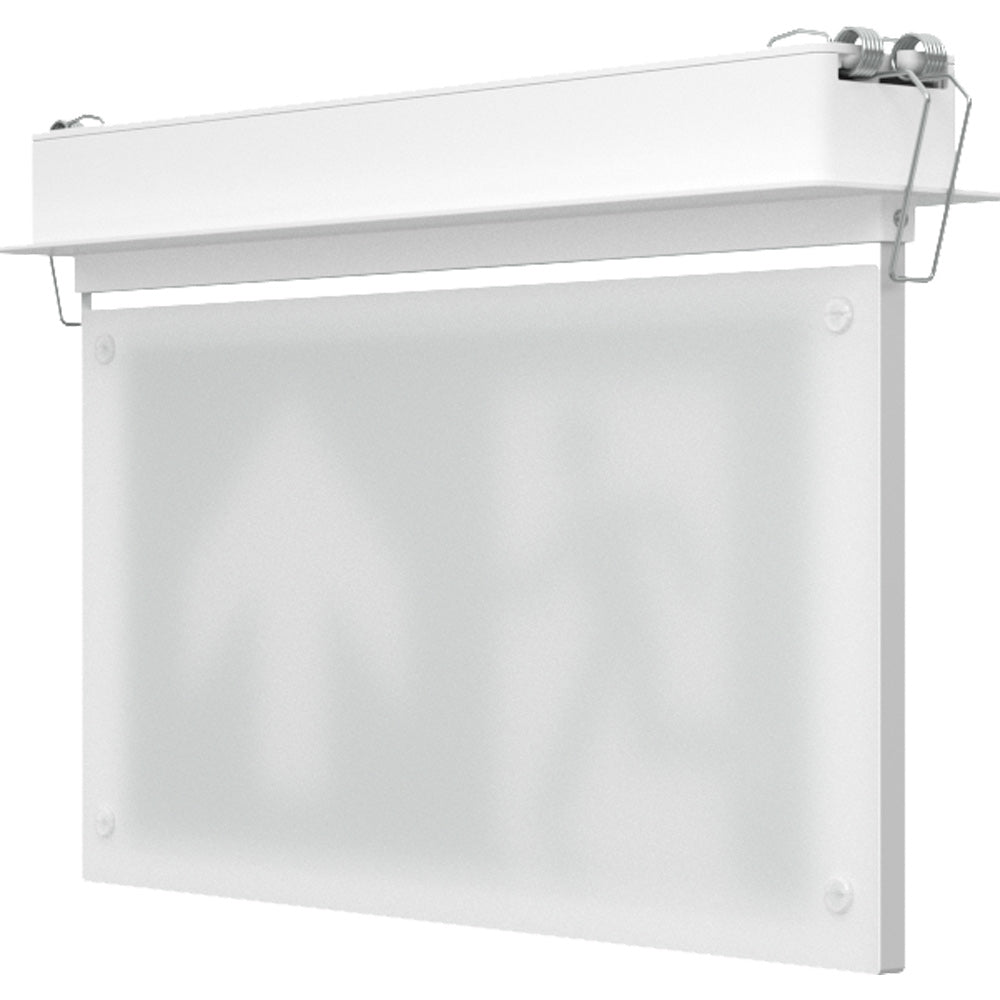 EDGE Recessed Ceiling Exit Running Man Sign Light | LED 3W 200lm | 6000K Daylight White | IP20 | 3hr Emergency Function