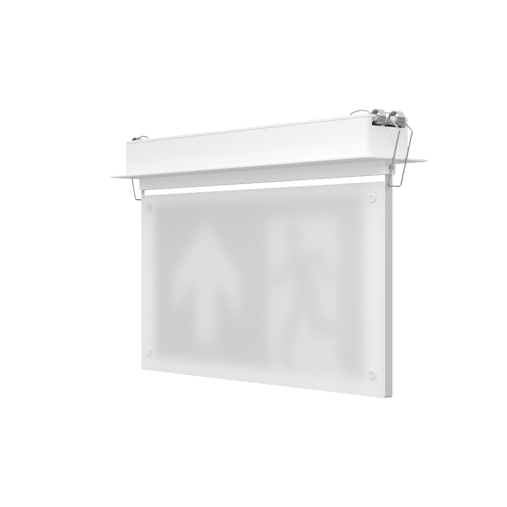 EDGE Recessed Ceiling Exit Running Man Sign Light | LED 3W 200lm | 6000K Daylight White | IP20 | 3hr Emergency Function