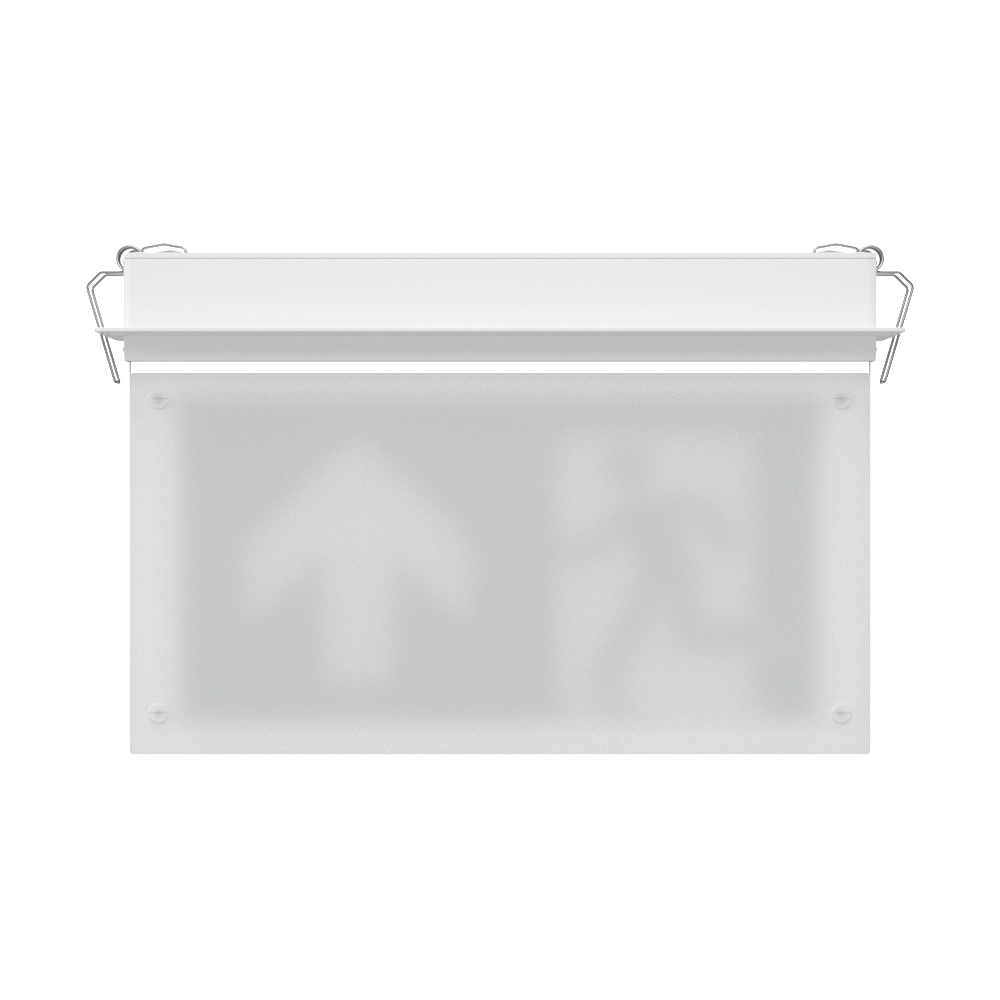 EDGE Recessed Ceiling Exit Running Man Sign Light | LED 3W 200lm | 6000K Daylight White | IP20 | 3hr Emergency Function