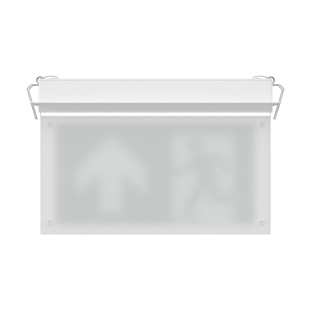 EDGE Recessed Ceiling Exit Running Man Sign Light | LED 3W 200lm | 6000K Daylight White | IP20 | 3hr Emergency Function - LightHub Direct