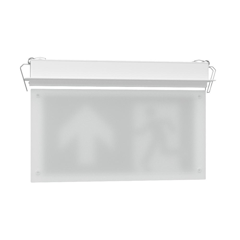 EDGE Recessed Ceiling Exit Running Man Sign Light | LED 3W 200lm | 6000K Daylight White | IP20 | 3hr Emergency Function - LightHub Direct
