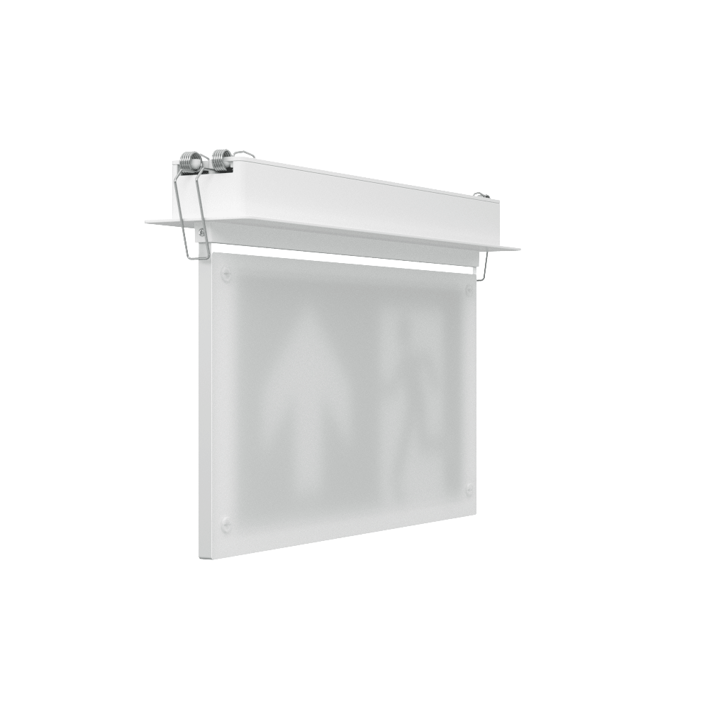 EDGE Recessed Ceiling Exit Running Man Sign Light | LED 3W 200lm | 6000K Daylight White | IP20 | 3hr Emergency Function - LightHub Direct