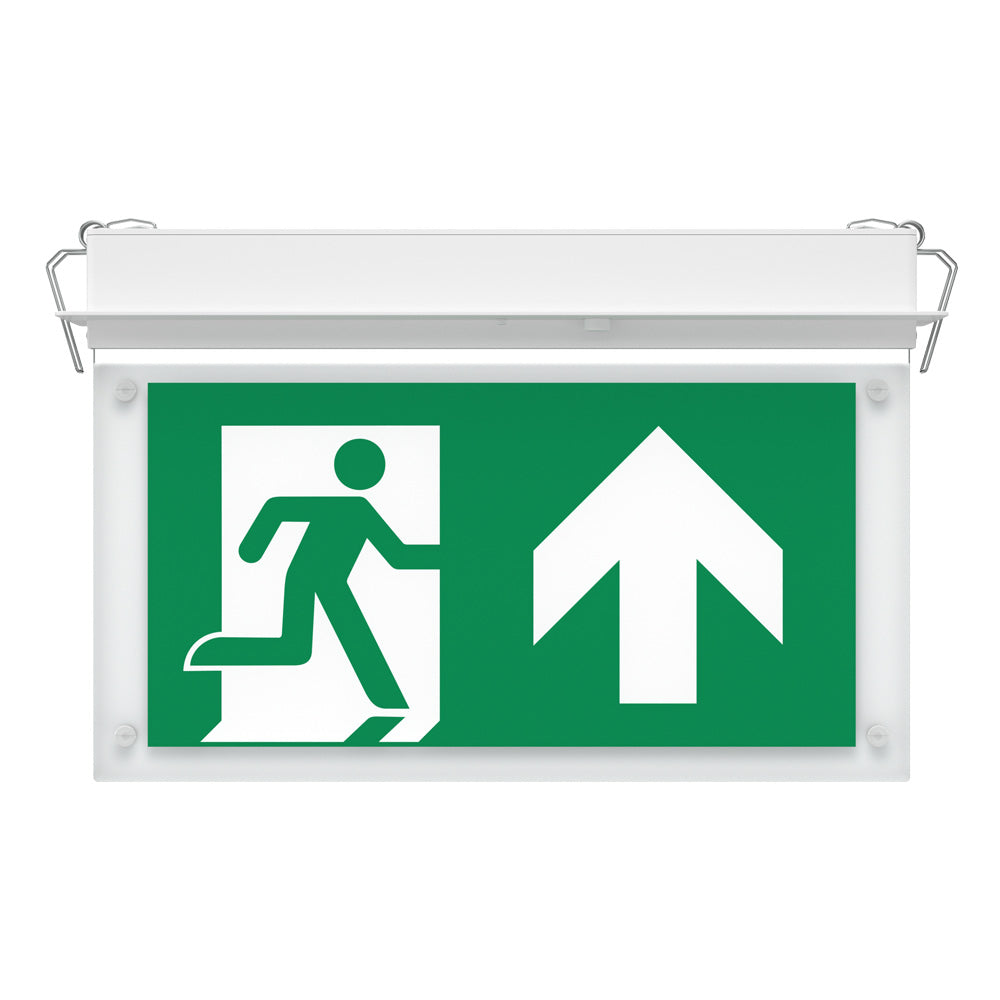 EDGE Recessed Ceiling Exit Running Man Sign Light | LED 3W 200lm | 6000K Daylight White | IP20 | 3hr Emergency Function