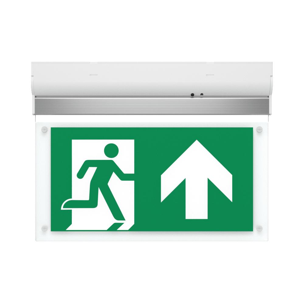 EDGE Surface Wall / Ceiling Exit Running Man Sign Light | LED 3W 200lm | 6000K Daylight White | IP20 | 3hr Emergency - LightHub Direct