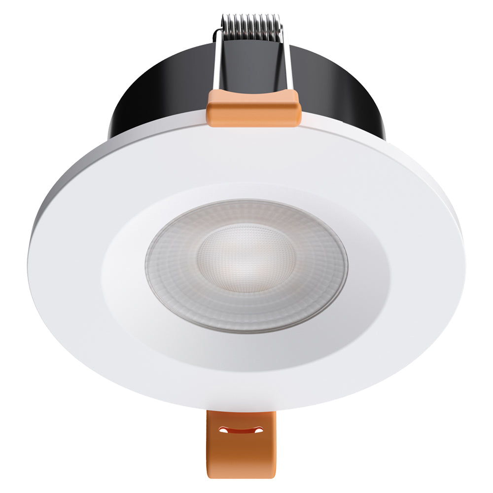 STRATA ONE | Tri-Colour CCT | LED Fire Rated Downlight | Dimmable 6W 600lm | IP65 | White