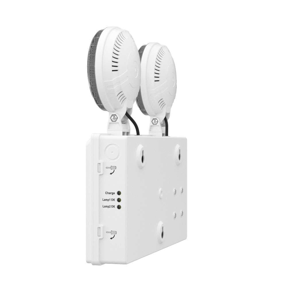 TWIN SPOT Wall Light | LED 4W 405LM | 4000K Cool White | IP20 | Non - Maintained | 3hr Emergency Function - LightHub Direct