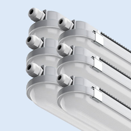 6 Trade Pack | TORO Non - Corrosive LED Batten Light | 5ft 3360lm | CCT Tri - Colour & Multi Wattage | IP65 | Standard - LightHub Direct