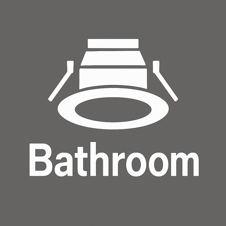 chrome ip65 bathroom recessed LED CCT downlight