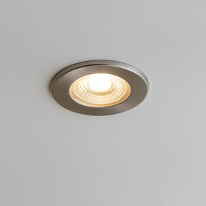 3CCT Fire Rated Dimmable Downlight Fitting | LED 5W 550lm | CCT Tri-Colour | IP65 | Brushed Chrome