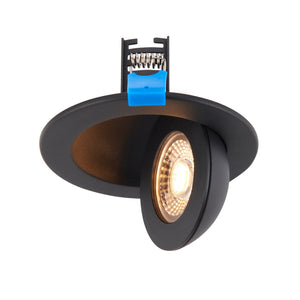 ORBITAL | Quad-Colour CCT | LED Tilt Adjustable Fire Rated Downlight | Dimmable 4/6/8W 800lm | IP65 | Black