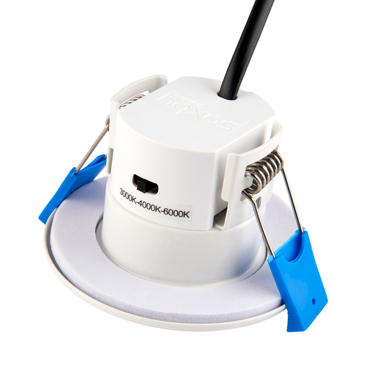 3CCT Fire Rated Dimmable Downlight Fitting | LED 5W 550lm | CCT Tri-Colour | IP65 | Black