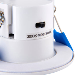 3CCT Fire Rated Dimmable Downlight Fitting | LED 5W 550lm | CCT Tri-Colour | IP65 | Black