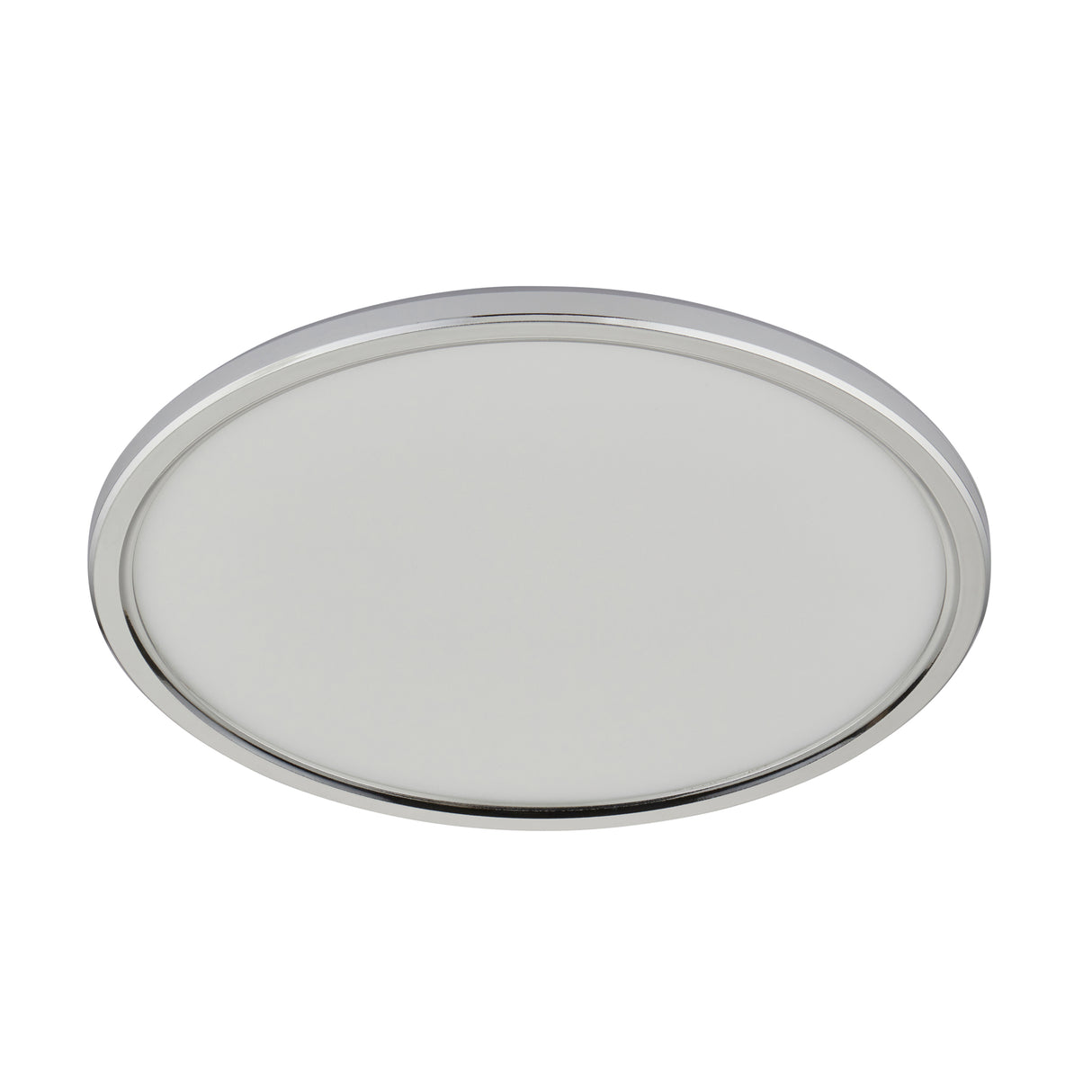CCT Slim Low Profile Circular Flush Ceiling Corridor Bathroom Kitchen Light | 12W LED 1200lm | IP54 | Chrome