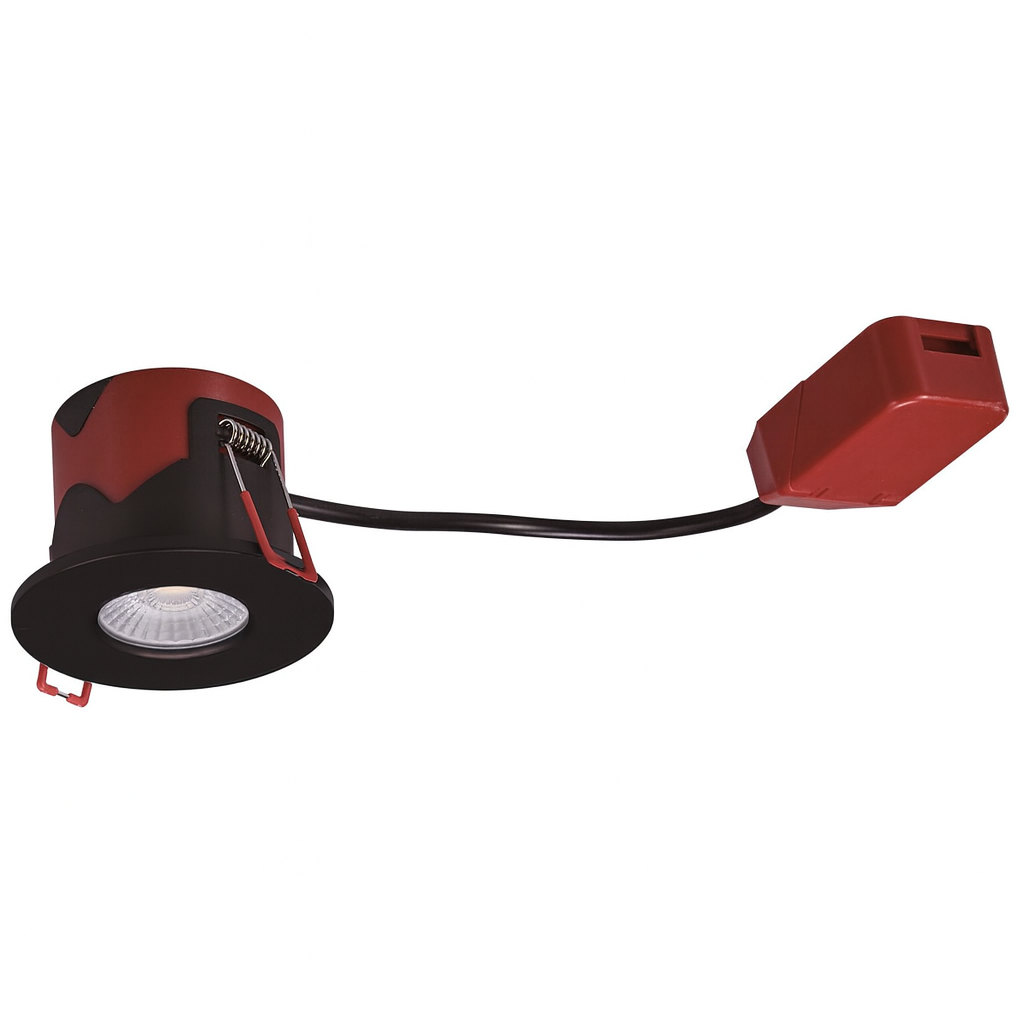 ONYX | Quad-Colour CCT | LED Fire Rated Downlight | Dimmable 7W 750lm | IP65 | Black