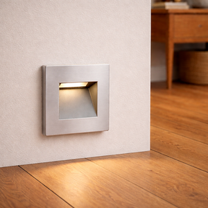Recessed Indirect Square Wall Step Brick Stair Light for Indoor / Outdoor | LED CCT 1.5W | IP65 | 3000K, 4000K & 6500K | Silver