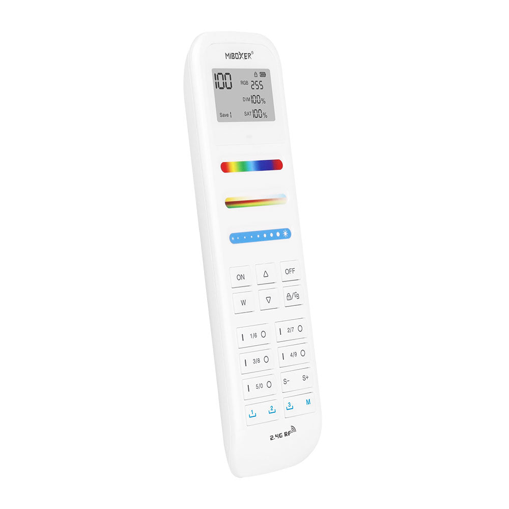 100-Zone RGB+CCT Smart RF Remote Control – Multi-Zone Lighting Controller