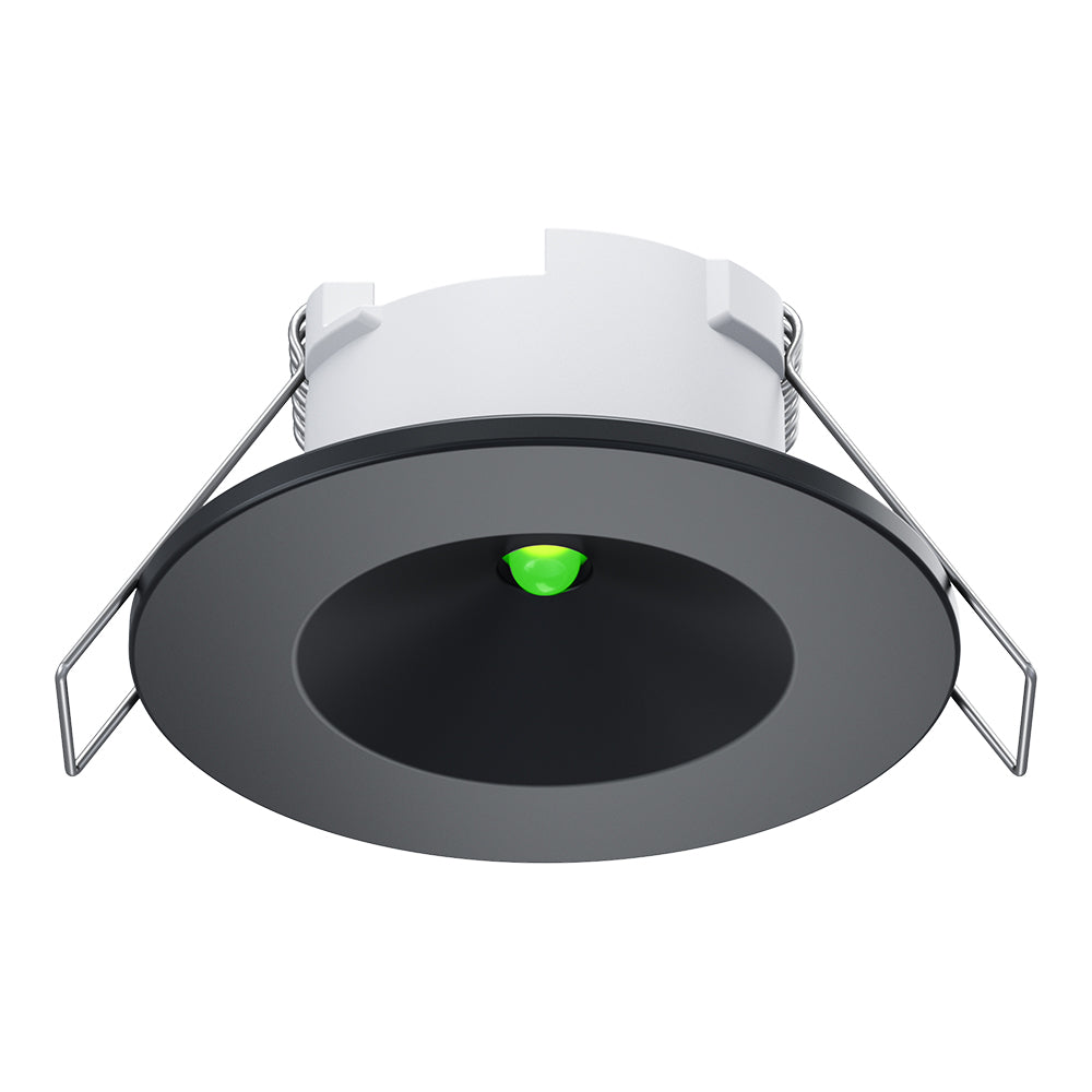 Black LED Mini Pin Spot Light Recessed Downlight | 3hr Emergency ...