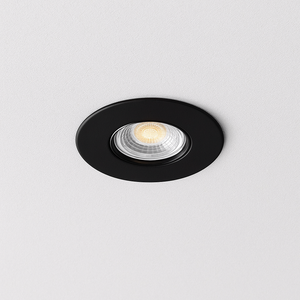 Black Fixed Fire Rated GU10 Open Back Downlight | Pressed Steel | IP20 | 30-90 Min Rated