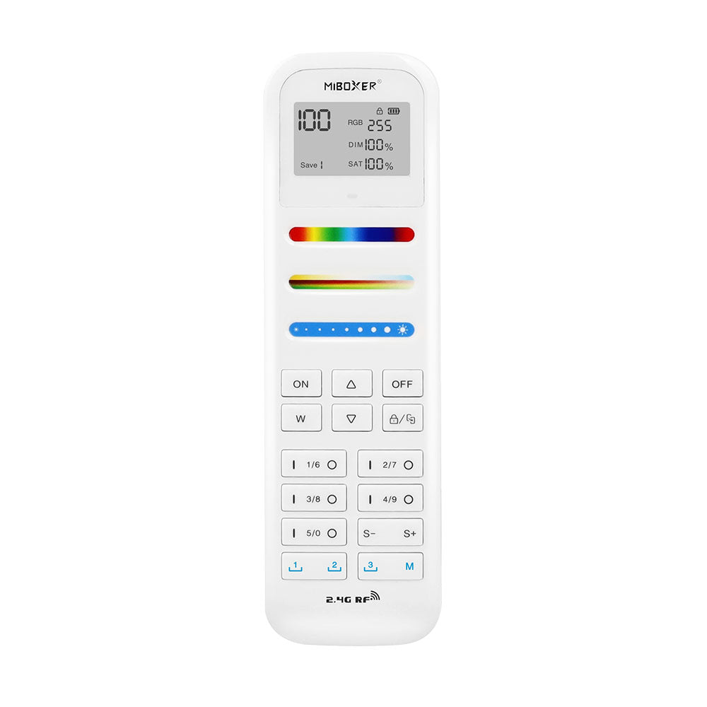 100-Zone RGB+CCT Smart RF Remote Control – Multi-Zone Lighting Controller