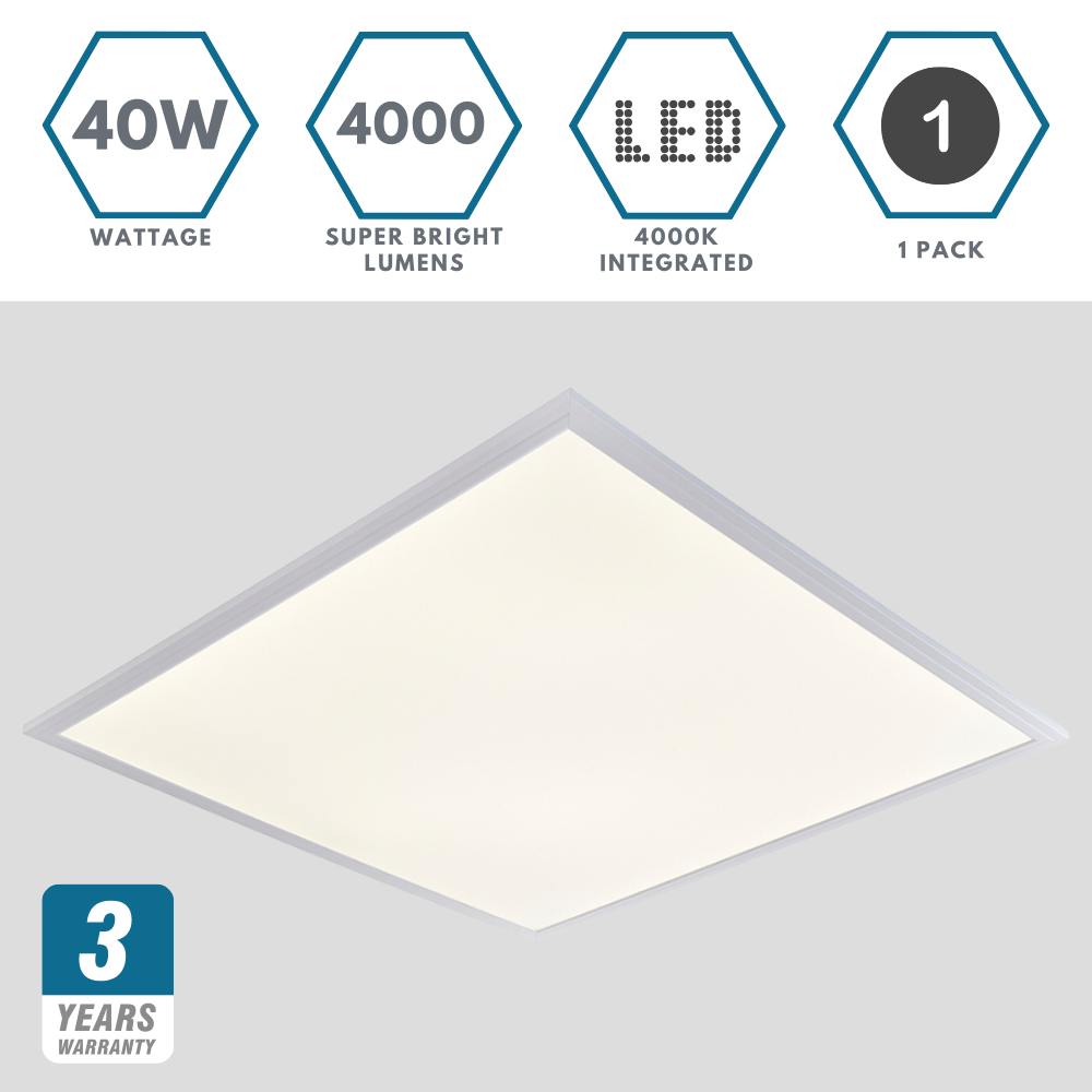 Stratus | LED 600x600mm | Recessed Light Panels | 4000K Neutral White | 40W 4000lm | Office Suspended Ceiling White