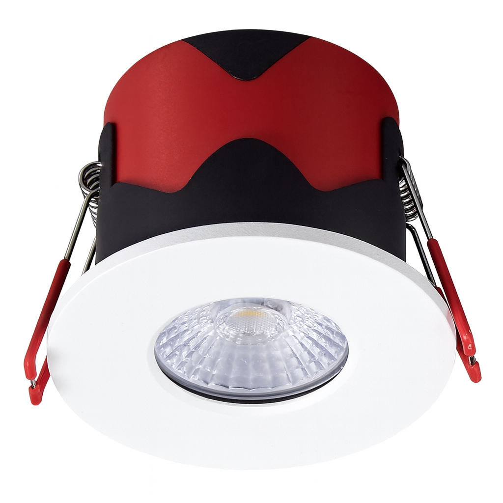 ONYX | Quad-Colour CCT | LED Fire Rated Downlight | Dimmable 7W 750lm | IP65 | White