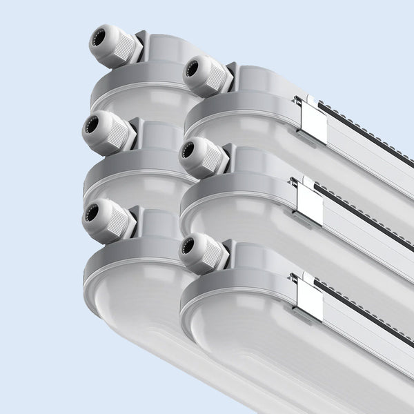 6 Trade Pack | TORO Non-Corrosive LED Batten Light | 5ft 3360lm | CCT Tri-Colour & Multi Wattage | IP65 | Standard