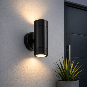 KEW Up / Down Outdoor Stainless Steel Garden Porch Wall Light | GU10 | IP44 | Matte Black
