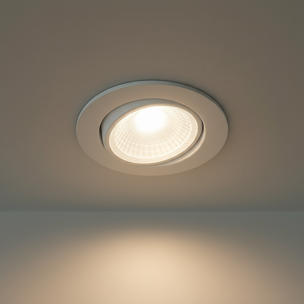 Fire Rated Dimmable Tilt Adjustable Downlight | LED 5W 480lm | 3000K Warm White | IP65 | White