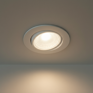 Fire Rated Dimmable Tilt Adjustable Downlight | LED 5W 480lm | 3000K Warm White | IP65 | White