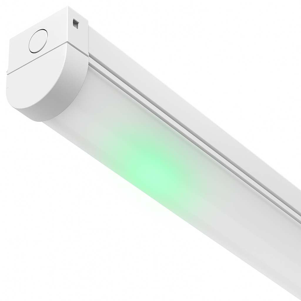 VALA LED Batten Light | 6ft High Lumen 8400lm | CCT Tri-Colour & Multi Wattage | IP20 | Emergency Self Test