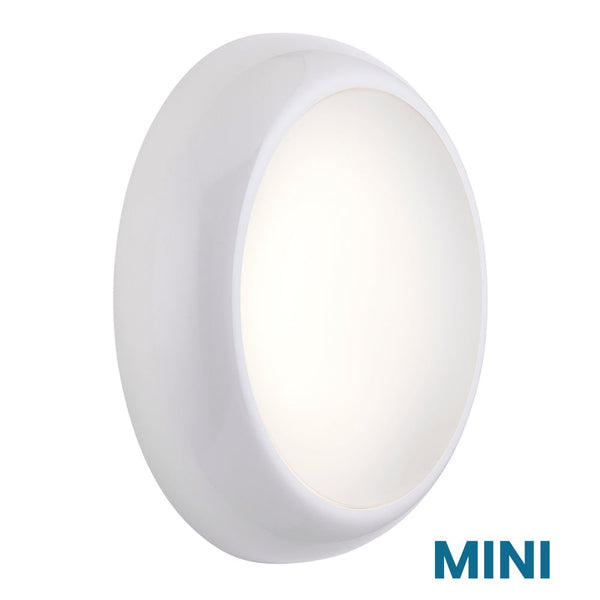 CE3X5 MINI Small 250mm Slim Bulkhead Light | LED Multi Wattage 1200lm | Tri-Colour CCT | IP65 | White