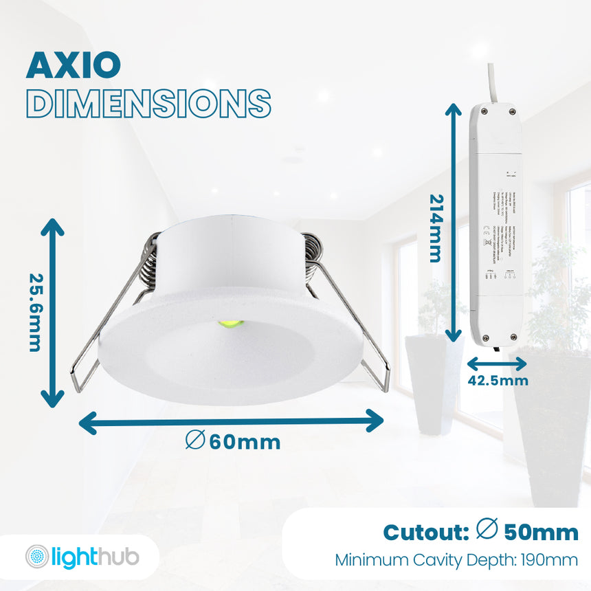 AXIO LED Mini Pin Spot Light Recessed Downlight | 3hr Emergency ...