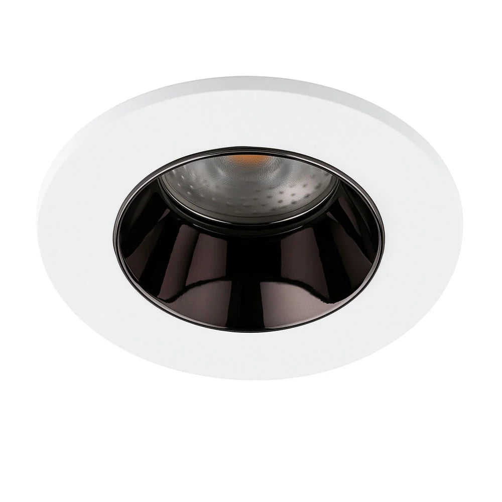 4CCT Fire Rated Dimmable Anti-Glare Downlight | LED 5-7W 650lm | CCT Tri-Colour | IP65 | White & Black Nickel