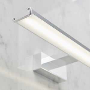 AXIS | LED Over Mirror Bathroom Light Wall Semi-Flush Fitting | IP44 | Chrome