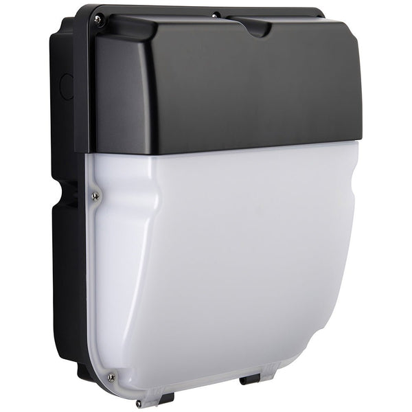 LED Exterior Wall Pack Security Bulkhead Light | 30W Lumen 3000lm | CCT Tri-Colour | IP65 | Black | Photocell Dusk to Dawn