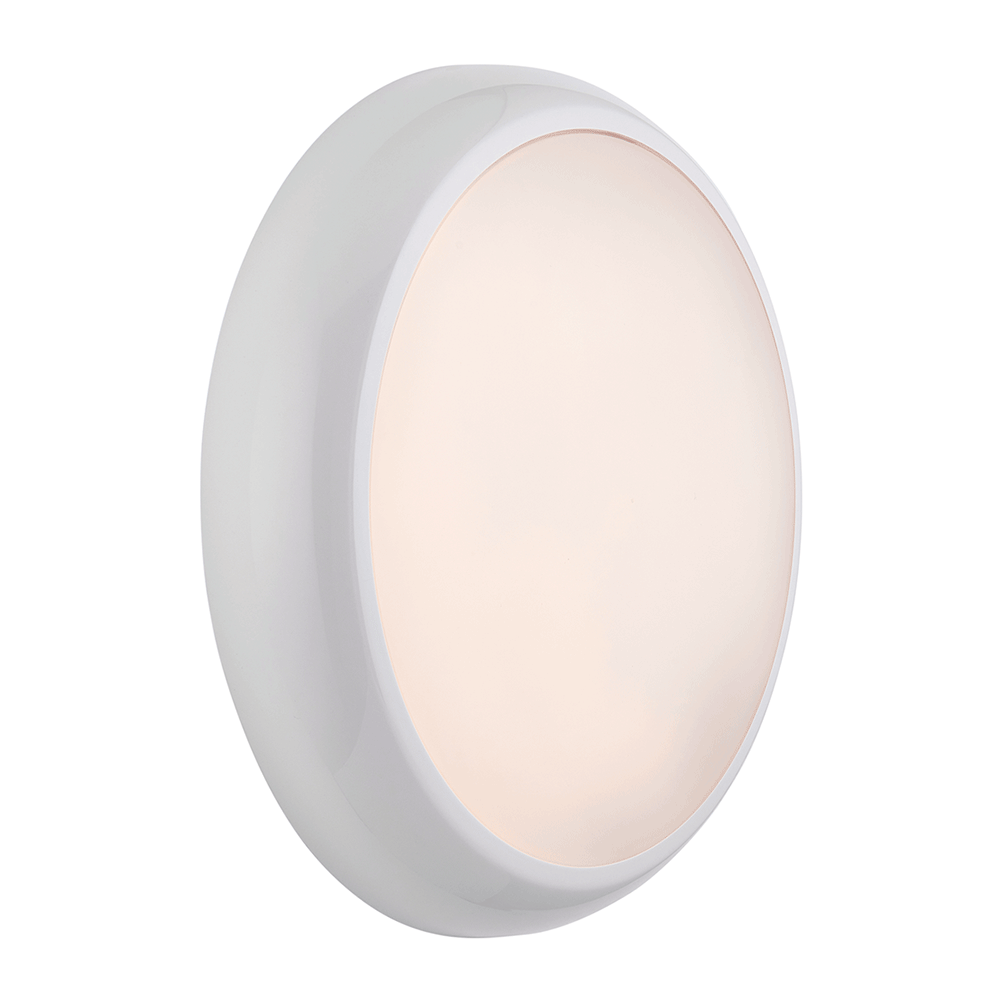 EUSTON CE3X5 | Round Bulkhead Light Fitting | LED Multi Wattage 8-16W | CCT 5-Colour | IP65 | 3hr Emergency