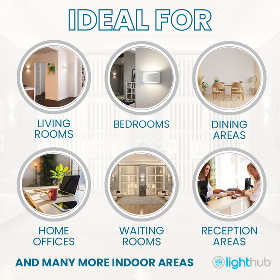 ALPHA XL G9 Up Down Curved Plaster Uplighter | Up Down Light Effect ...