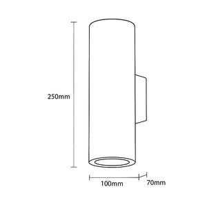 BURY Up Down Paintable Plaster Wall Uplighter Light | GU10 | Up Down Light Effect