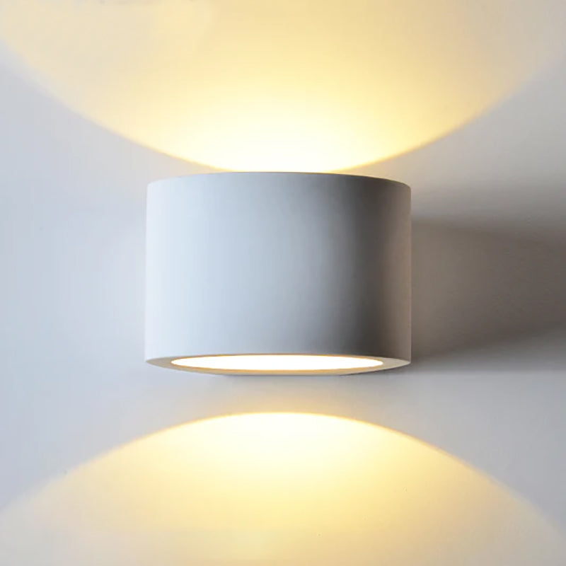 KENTON Up Down Cylinder Wall Plaster Uplighter Light | G9– LightHub Direct
