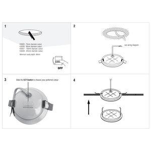CIRCO | LED Recessed Round Commercial Downlight Fitting | 24W 2100lm | CCT Tri-Colour | IP20