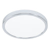 Slim Round Ceiling Light Fitting | LED 20.5W 2400lm | 3000K Warm White | IP44 | Chrome