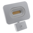 LED Mains Slim Flood Security Light | 30W 4000lm 4000K | IP65 | White | PIR Motion Sensor - LightHub Direct