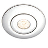 Downlight Converter Plate Kit | 6W LED GU10 | IP20 | Polished Chrome | 3000K Warm White