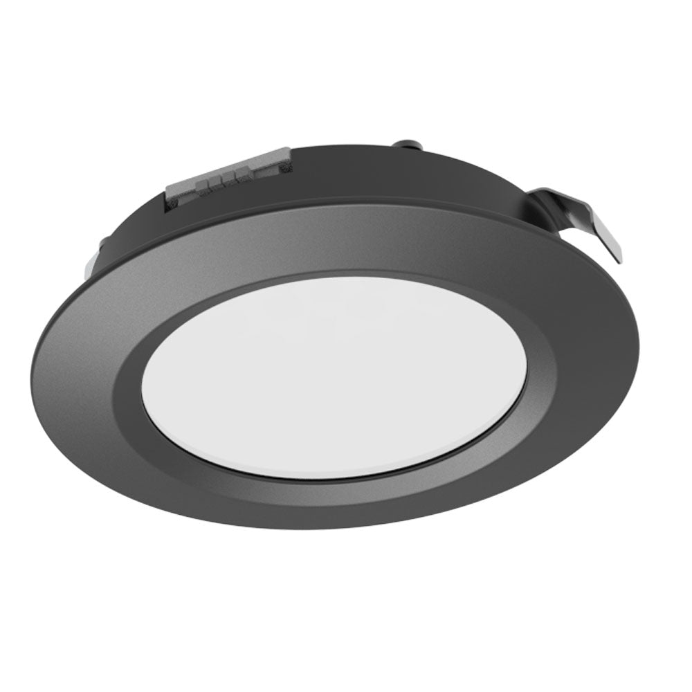 Round Under Cabinet Puck Light | Recessed | 3W 12V 4CCT | Black ...