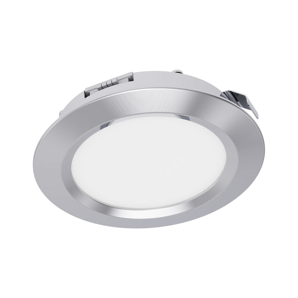 Round Under Cabinet Puck Light | Recessed | 3W 12V 4CCT | Stainless Steel