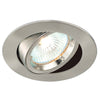 LED Adjustable Tilt Recessed Dimmable Downlight Fitting | 6W GU10 | 3000K Warm White | IP20 | Brushed Chrome