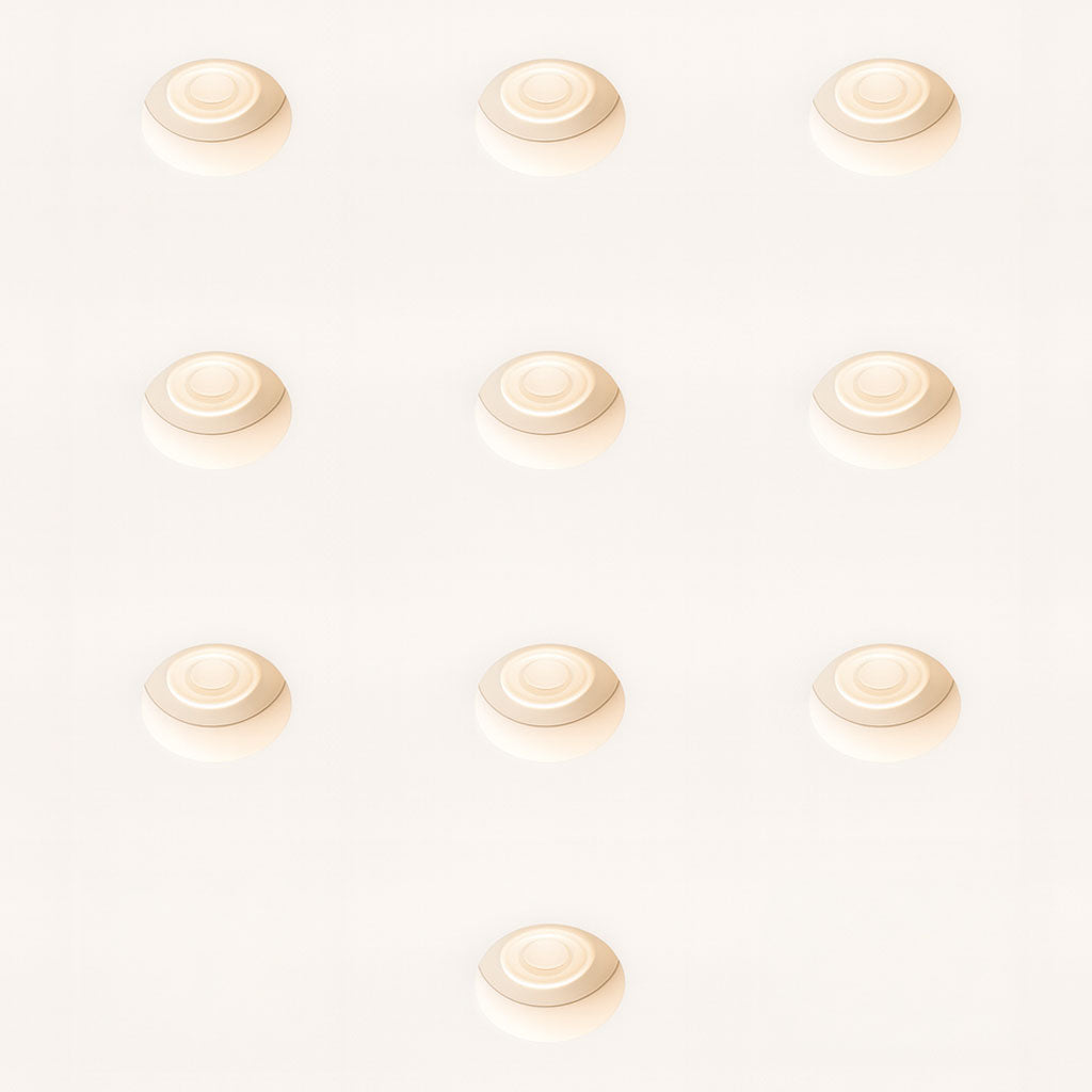 CCT Fixed Plaster-in Trimless Round Dimmable Downlight | LED 6W | White | 3000K,4000K & 6500K | 10 PACK