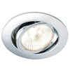 LED Adjustable Tilt Recessed Dimmable Downlight Fitting | 6W GU10 | 3000K Warm White | IP20 | Polished Chrome
