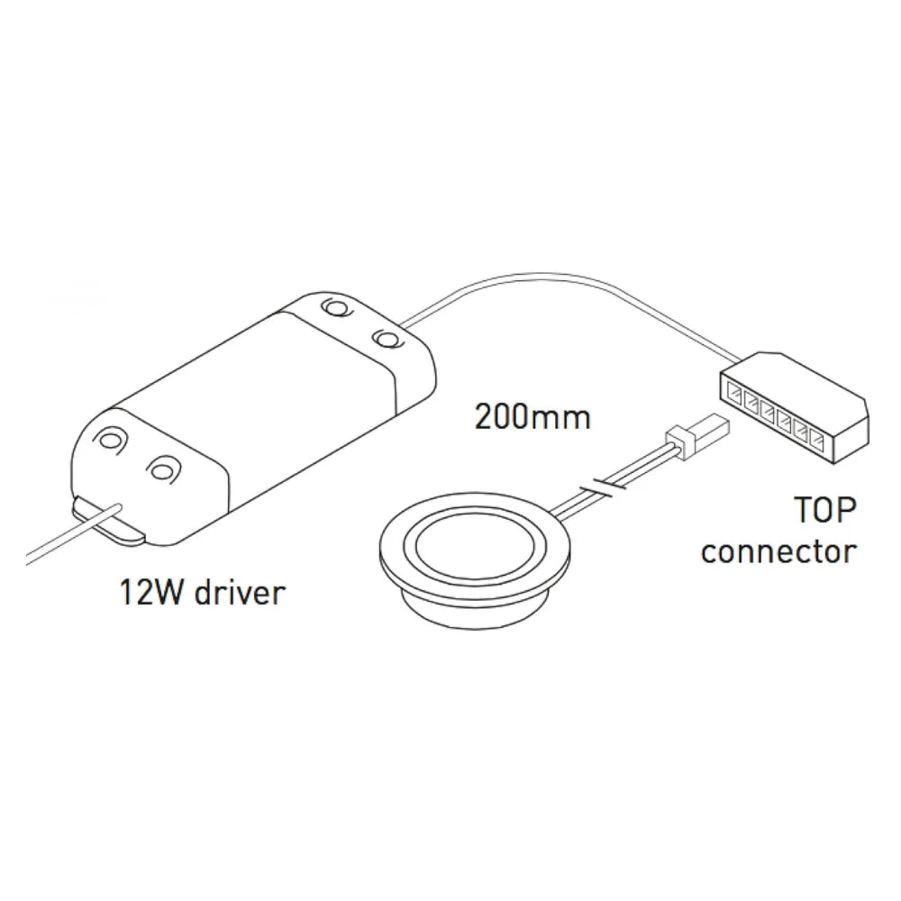 Mini Recessed Under Cabinet LED Downlight | LED 1.5W 12V | IP20 | 6500K Daylight White | Polished Chrome